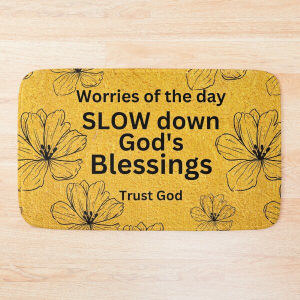 Item preview, Worries slow down Gods Blessings Trust God. - Christain designed and sold by K.M. Creations.