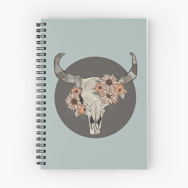 Item preview, Western Steer Skull with Sunflowers designed and sold by l-n-designs.