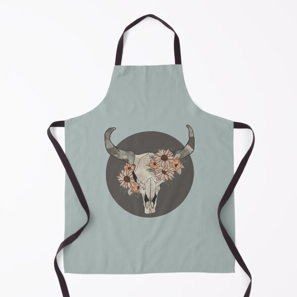Item preview, Western Steer Skull with Sunflowers designed and sold by l-n-designs.