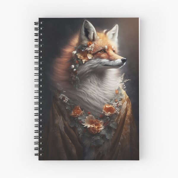 Artikelvorschau, Porträt des roten Fuchses, der ein schönes Kleid und Blumen trägt. KI-generierte Illustration. entworfen und verkauft von svetlanna.