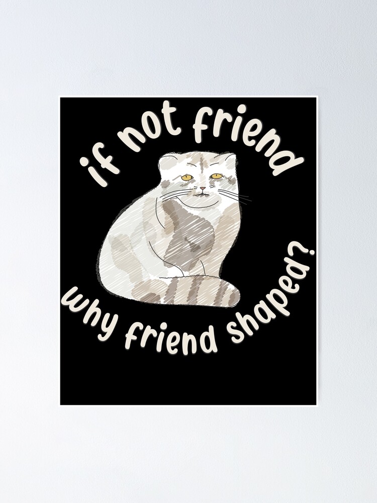 If not friend, why friend shaped? Pallas Cat Fren | Poster