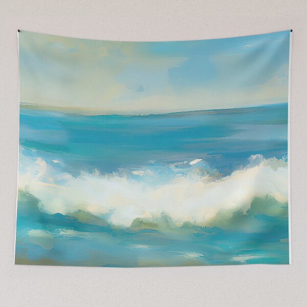 Item preview, Coastal Contemplation: Tranquil Wall Art Decor, AI Generated Fine Art Design - Contemporary Modern Design designed and sold by ArtPrintsAi.