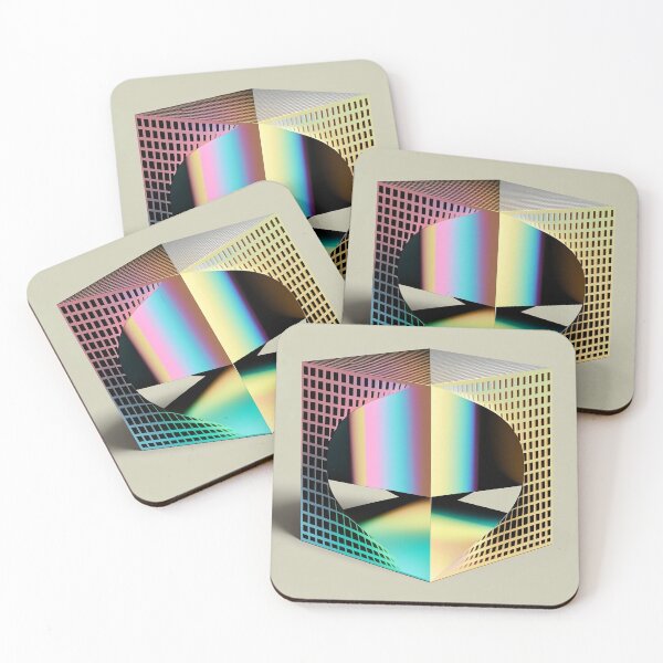 Item preview, Floating Mysterious Iridescent Rainbow Cube designed and sold by Tanis-Tweedale.