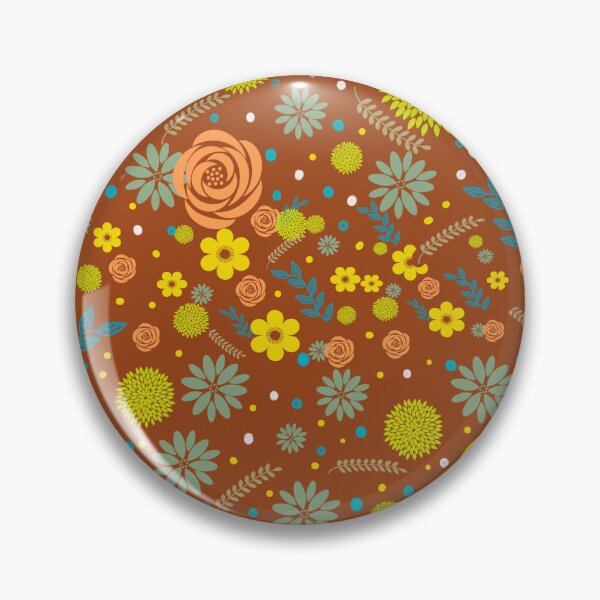 Item preview, Colorful Floral Brown  Background  designed and sold by Nicesiri.