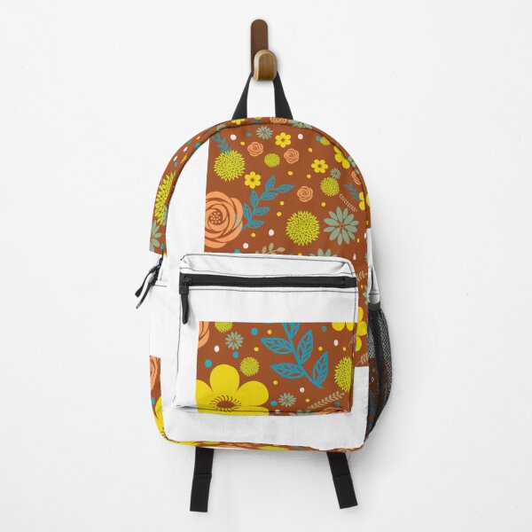 Item preview, Colorful Floral Brown Background designed and sold by Nicesiri.