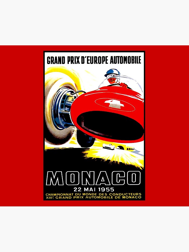 MONACO : Vintage 1955 Grand Prix Auto Racing Advertising Print Print by posterbobs