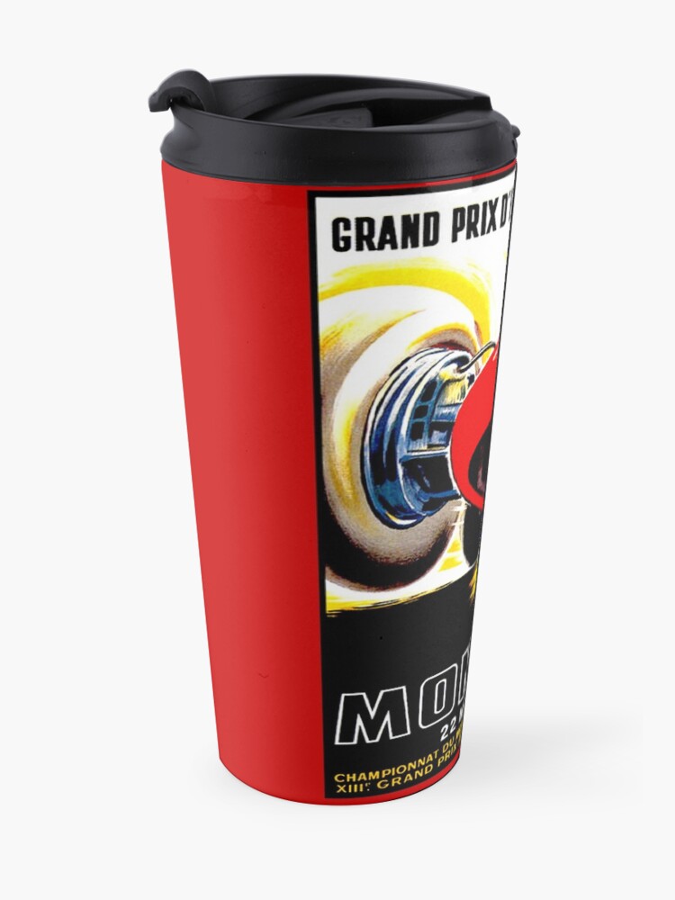 Alternate view of MONACO : Vintage 1955 Grand Prix Auto Racing Advertising Print Print Travel Mug