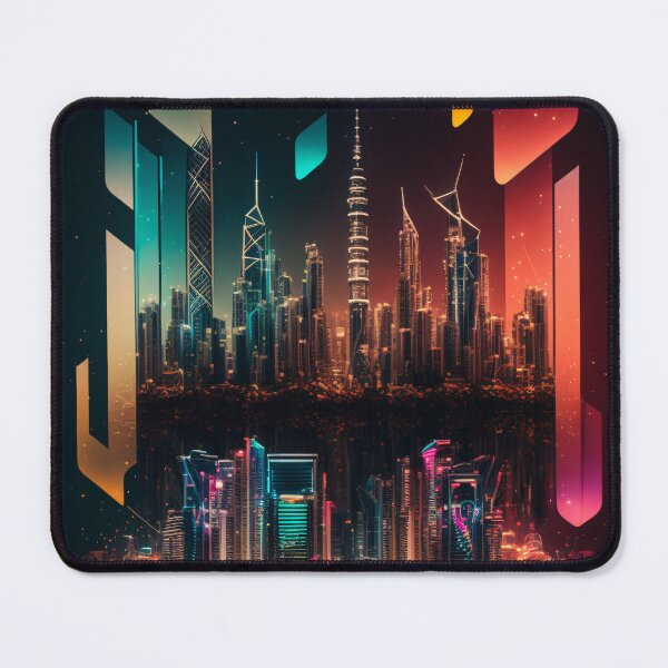 Item preview, Colorful smart city skyline with skyscrapers in the future designed and sold by Marc Alexander Kunze.