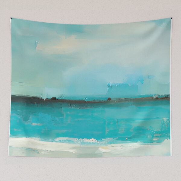Item preview, Ocean's Embrace: Refreshing Coastal Print, AI Generated Fine Art Design - Contemporary Modern Design designed and sold by ArtPrintsAi.