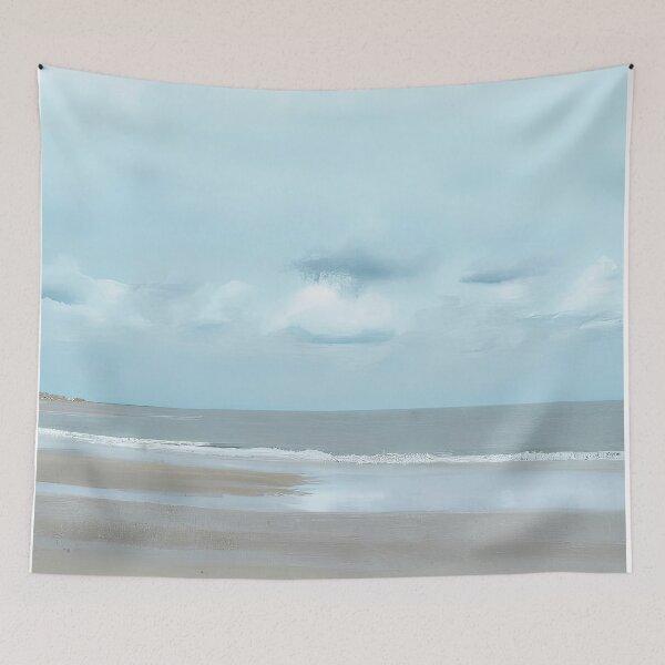Item preview, Seaside Serenity: Calm Coastal Wall Art Decor, AI Generated Fine Art Design - Contemporary Modern Design designed and sold by ArtPrintsAi.