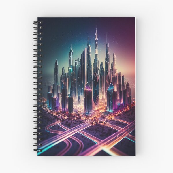 Item preview, Smart City Skyline colorful with skyscrapers in the future designed and sold by Marc Alexander Kunze.