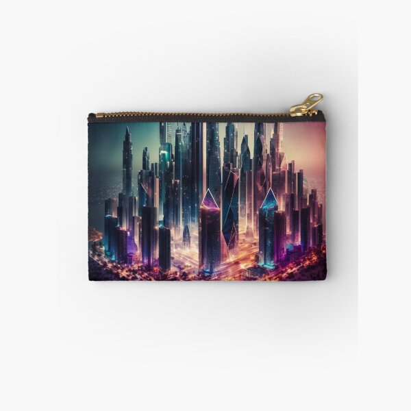 Item preview, Smart City Skyline colorful with skyscrapers in the future designed and sold by Marc Alexander Kunze.