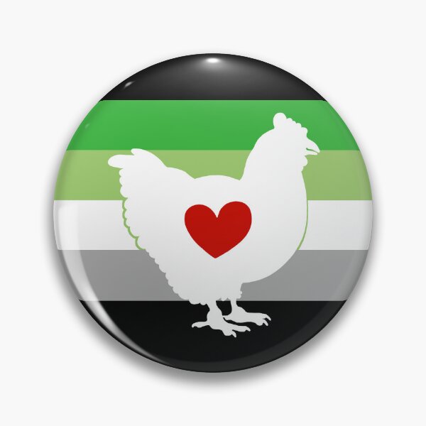 Item preview, Chicken Lover - LGBTQ Aromantic Flag Heart 01 designed and sold by Puddmuppy.