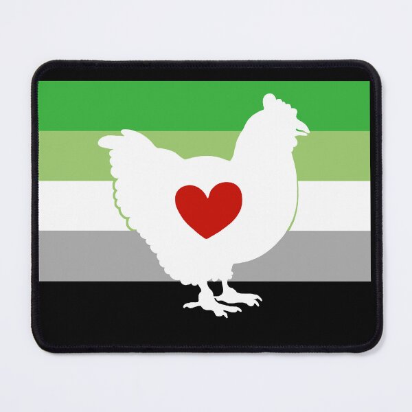 Item preview, Chicken Lover - LGBTQ Aromantic Flag Heart 01 designed and sold by Puddmuppy.