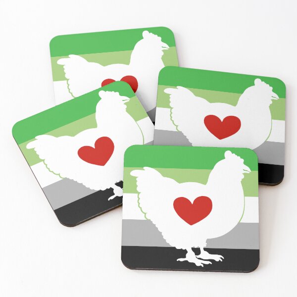Item preview, Chicken Lover - LGBTQ Aromantic Flag Heart 01 designed and sold by Puddmuppy.