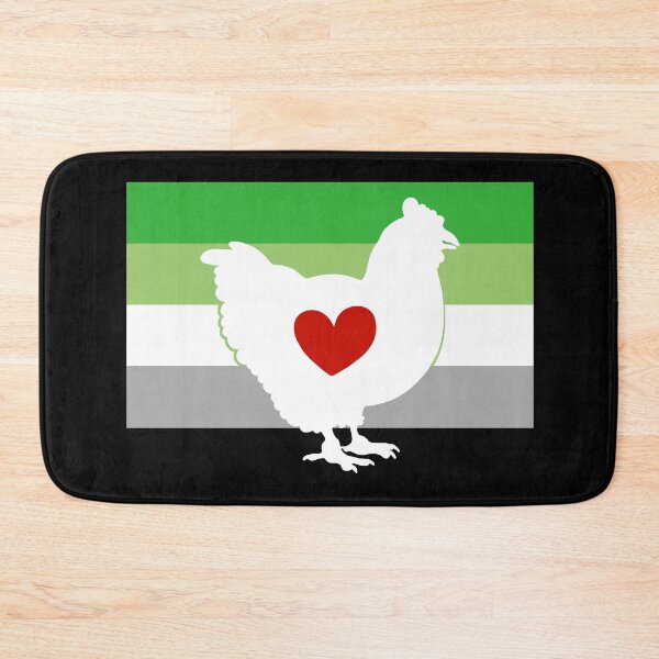 Item preview, Chicken Lover - LGBTQ Aromantic Flag Heart 01 designed and sold by Puddmuppy.