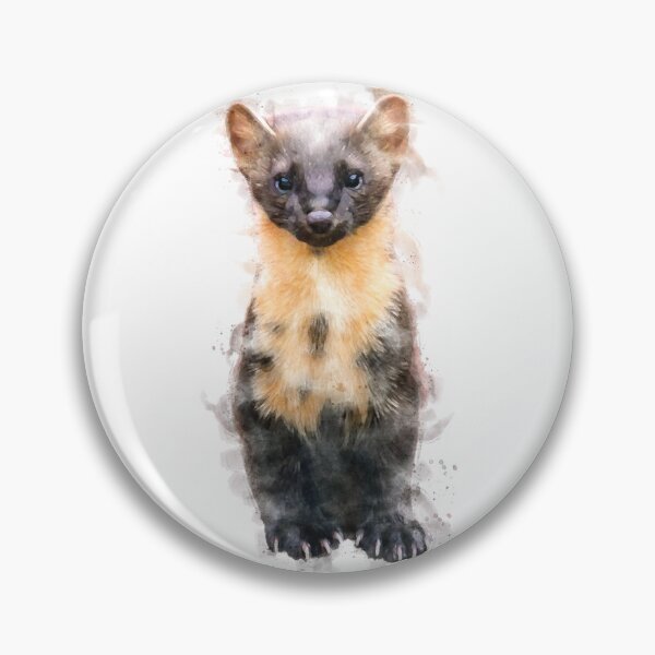 Item preview, European Pine Marten Watercolour Artwork designed and sold by Typeglyphs.