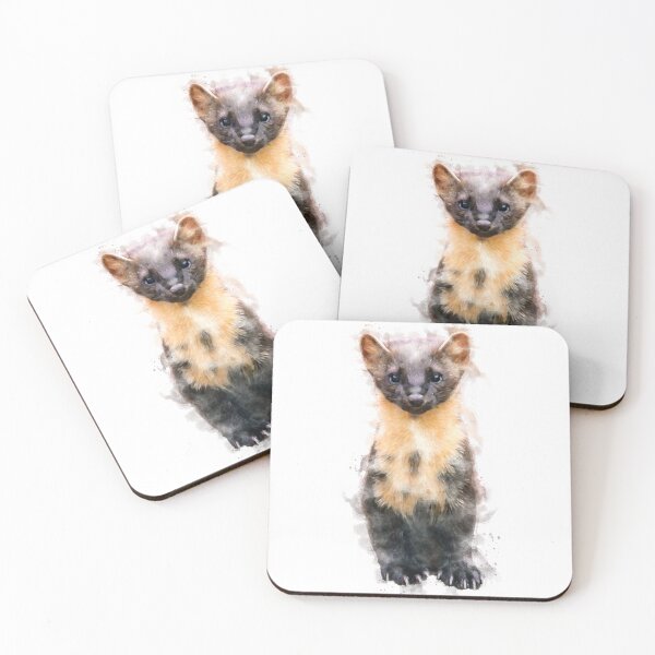 Item preview, European Pine Marten Watercolour Artwork designed and sold by Typeglyphs.