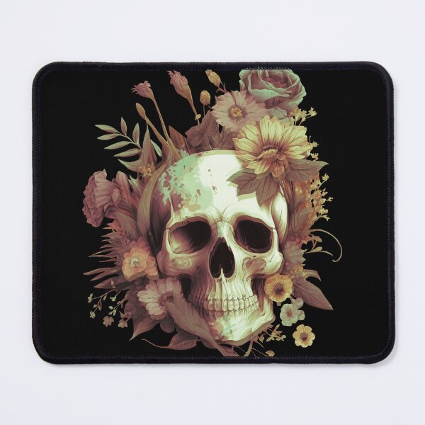 Item preview, Floral bloom skull designed and sold by ezps.