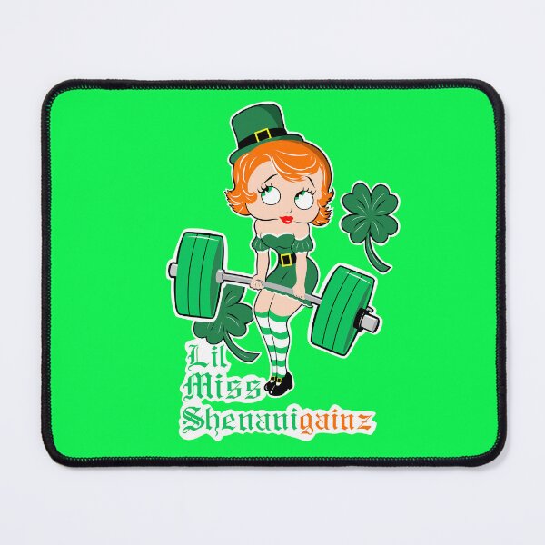 Item preview, Shenanigains, Barbell girl, girls who lift, St.Patricks fitness girl designed and sold by Tim Addison.