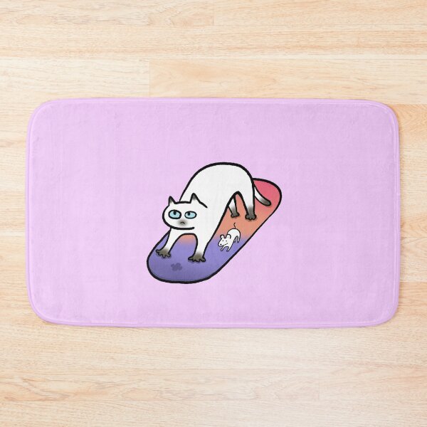 Item preview, Cat on Yoga Mat Sticker designed and sold by SSAlleyhouse.