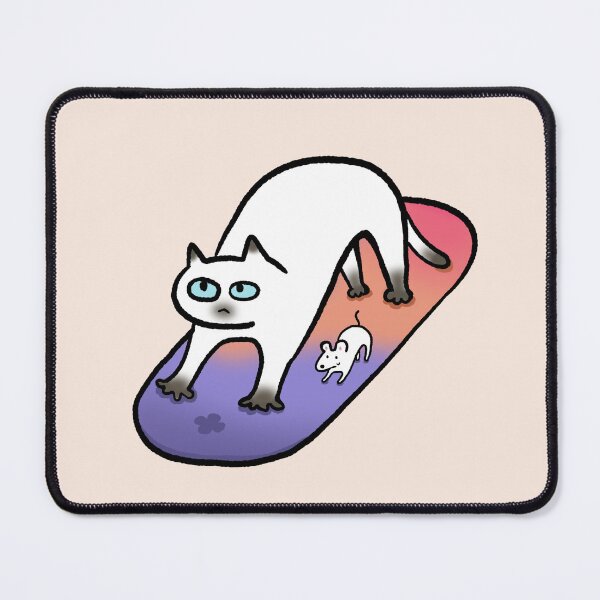 Item preview, Cat on Yoga Mat Sticker designed and sold by SSAlleyhouse.