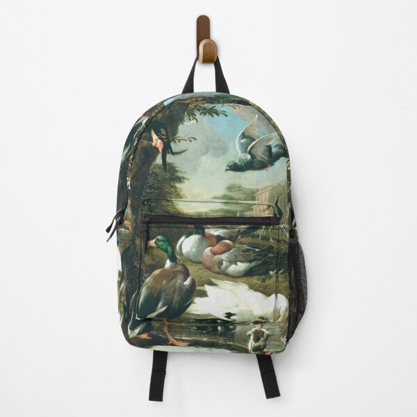 Item preview, A Peacock, Pigeon, Ducks And Other Birds In a Garden Setting by Melchior d'Hondecoeter (digitally enhanced) designed and sold by Amanda1775.