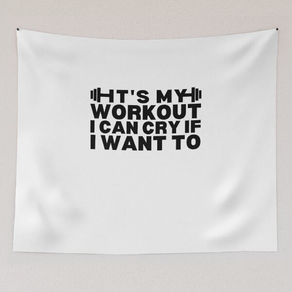Item preview, It's Workout I Can Cry If I Want To Funny Pilates Gym Fitness Gift designed and sold by MouDantArts.