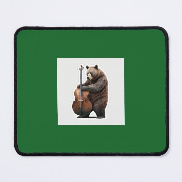 Item preview, Brown Bear Playing Stand Up Bass designed and sold by Bleknervin.