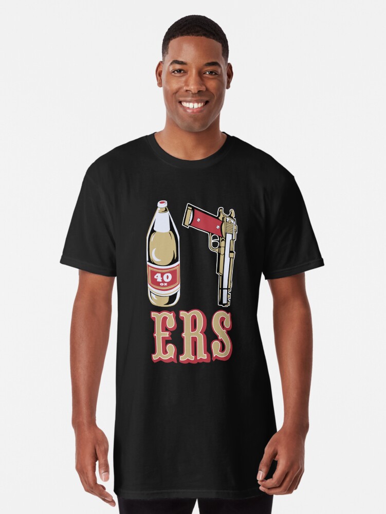 Cool Mens Black 49ers 40 OZ 9MM Gold Gun Essential T-Shirt for Sale by  WilmaWyatt5