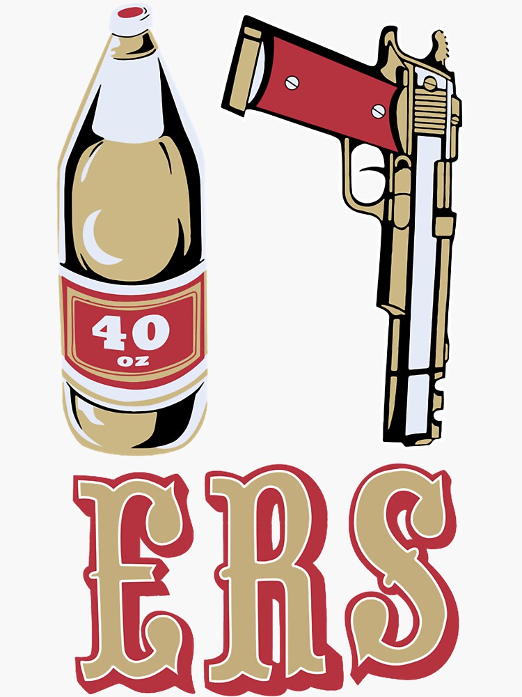 San Francisco 49ers 40oz 9MM Gold Gun Shirt + Hoodie - Skullridding