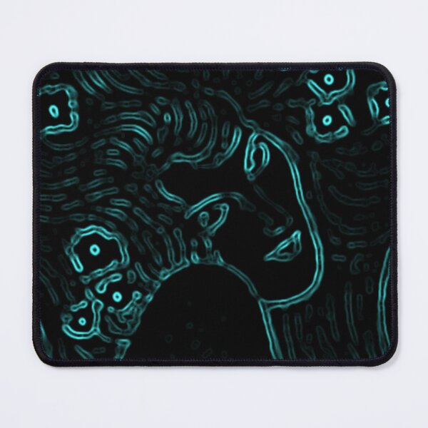Item preview, Gustav Klimt Mermaid Green on Black Woman with Flowers in Her Long Hair Beethoven Friese Painting Monochromatic Digital Effects Edit by Veda Graphic Abstract designed and sold by kattakitty.