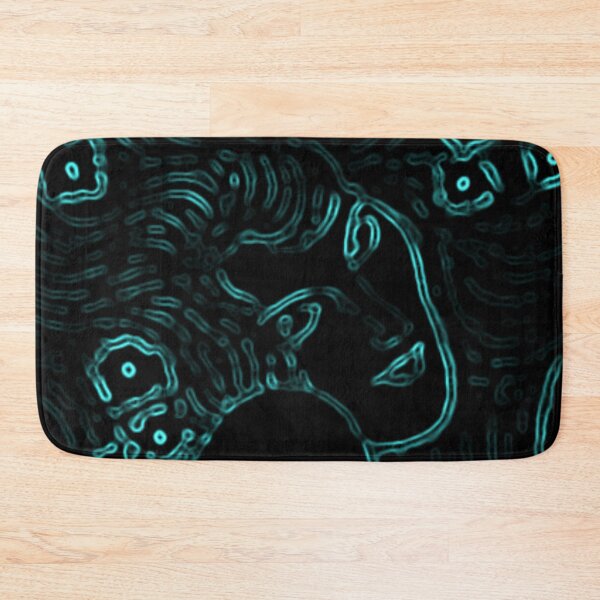 Item preview, Gustav Klimt Mermaid Green on Black Woman with Flowers in Her Long Hair Beethoven Friese Painting Monochromatic Digital Effects Edit by Veda Graphic Abstract designed and sold by kattakitty.