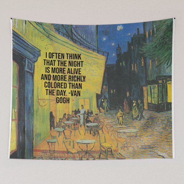 Item preview, Van Gogh Café Painting With Quote designed and sold by Classicambience.