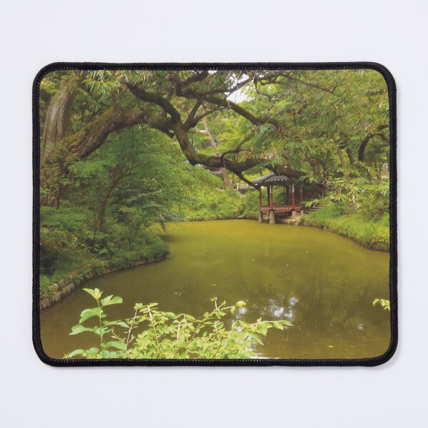 Item preview, Garden with a Body of Water (large canvas) designed and sold by Bernsberry Illustrations.
