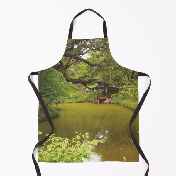 Item preview, Garden with a Body of Water (large canvas) designed and sold by Bernsberry Illustrations.