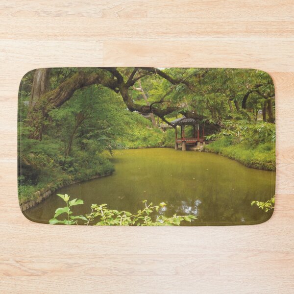 Item preview, Garden with a Body of Water (large canvas) designed and sold by Bernsberry Illustrations.