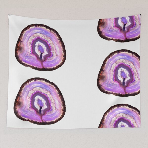 Item preview, Purple agate mineral cross section designed and sold by Lukasz Szczepanski.