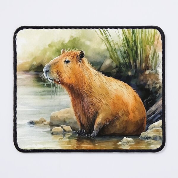 Item preview, Capybara Watercolor #1 designed and sold by quicksilversun.