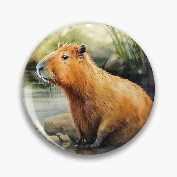 Item preview, Capybara Watercolor #1 designed and sold by quicksilversun.