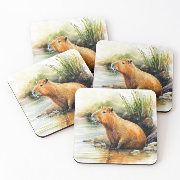 Item preview, Capybara Watercolor #1 designed and sold by quicksilversun.