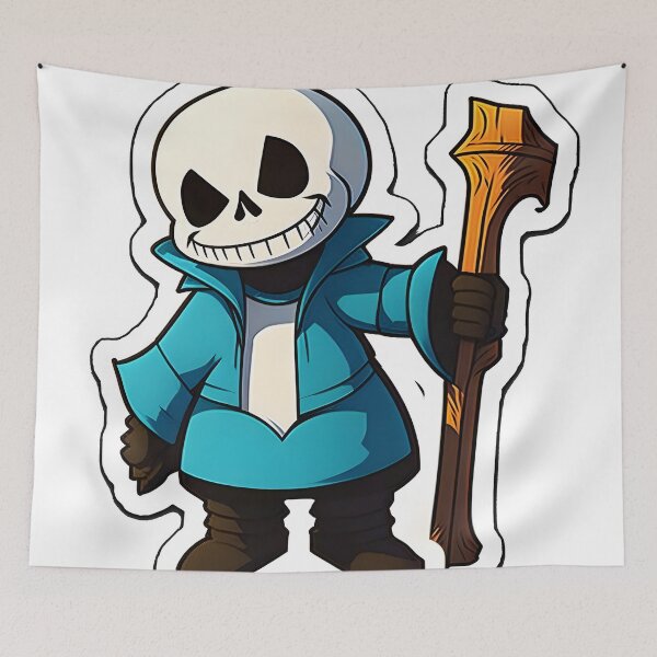 Item preview, Deathly Friend Skelly   Sticker designed and sold by OmegaSea.