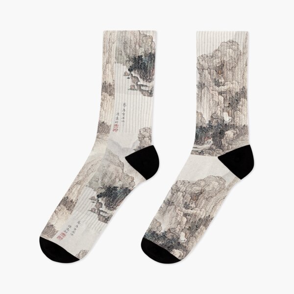 Item preview, Japanese rocky landscape designed and sold by stripedcarpet.