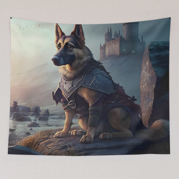Item preview, German Shepherd Gladiator - Fighter Dog Class Dungeons and Dragons (D&D) designed and sold by PandaCreates.