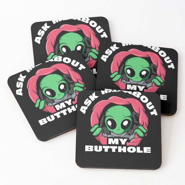 Item preview, Ask Me About My Butthole UFO Funny Alien Abduction Space ALiens designed and sold by swiftyspade.