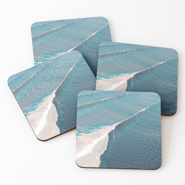 Item preview, Blue Ocean Waves Line Art designed and sold by SurfolioPrints.