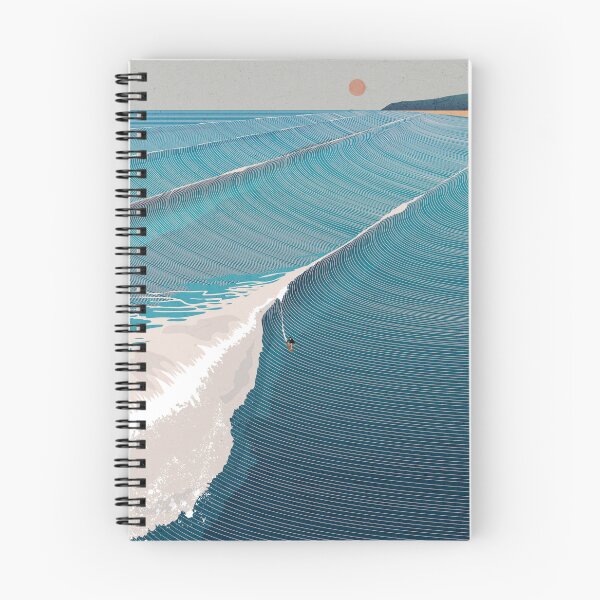 Item preview, Blue Ocean Waves Line Art designed and sold by SurfolioPrints.