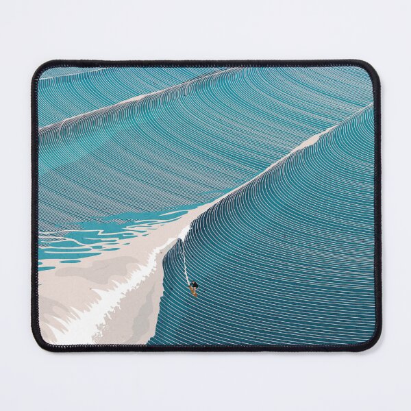Item preview, Blue Ocean Waves Line Art designed and sold by SurfolioPrints.