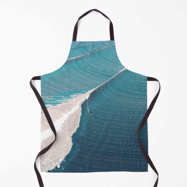 Item preview, Blue Ocean Waves Line Art designed and sold by SurfolioPrints.