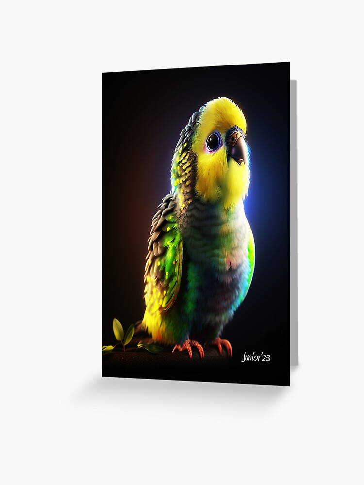 Baby Budgies Greeting Card